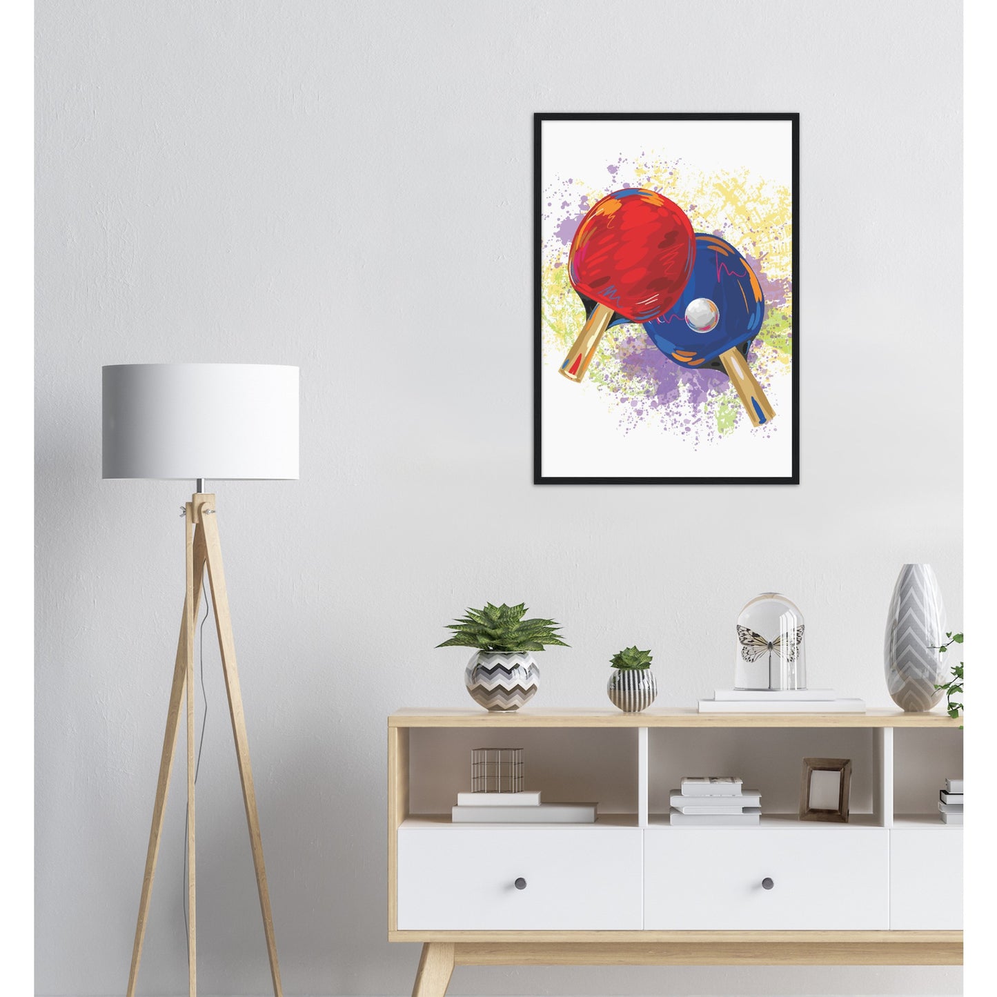 Color Splash Poster - Table tennis Wall art