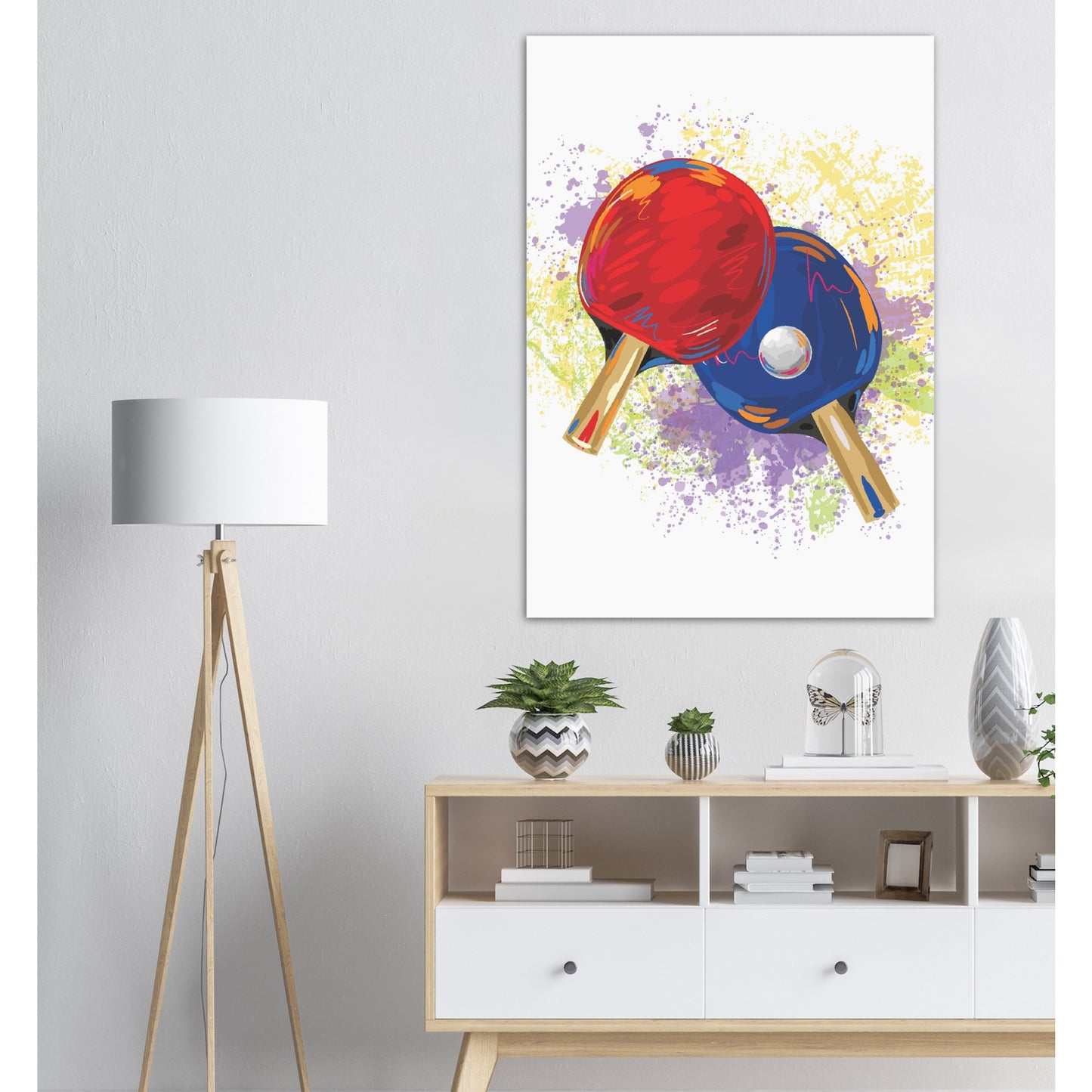 Color Splash Poster - Table tennis Wall art