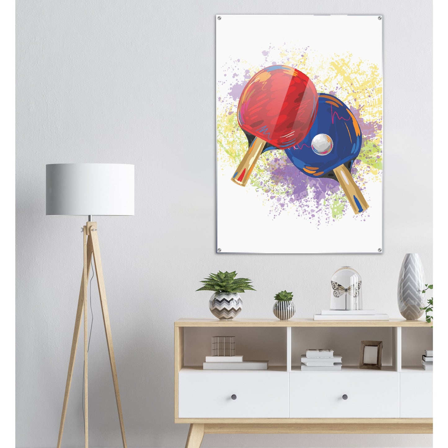 Color Splash Poster - Table tennis Wall art