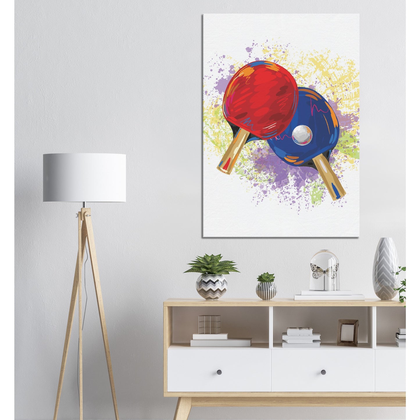 Color Splash Poster - Table tennis Wall art