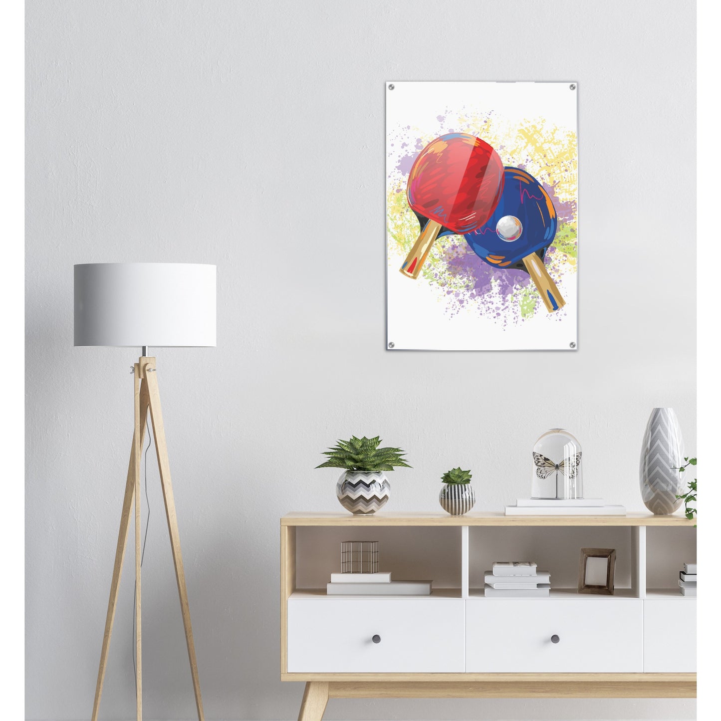 Color Splash Poster - Table tennis Wall art