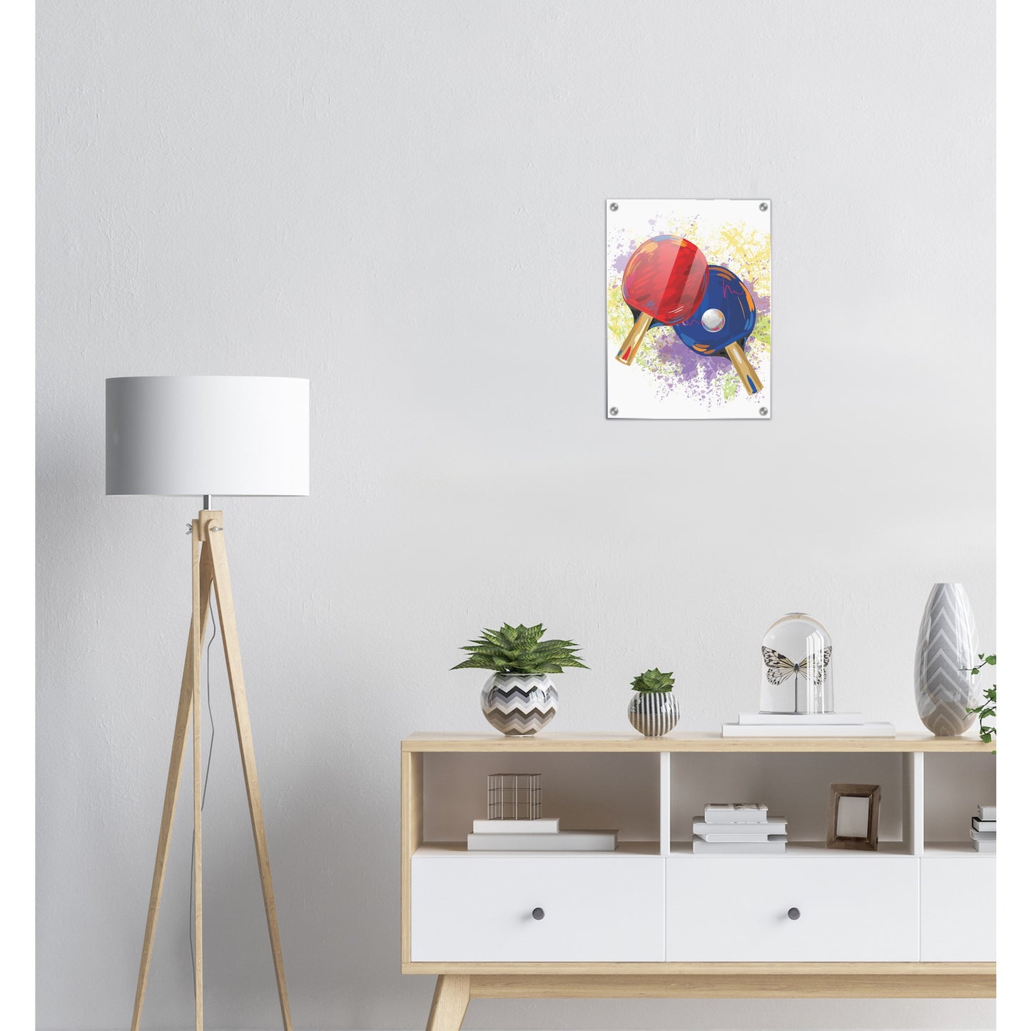 Color Splash Poster - Table tennis Wall art