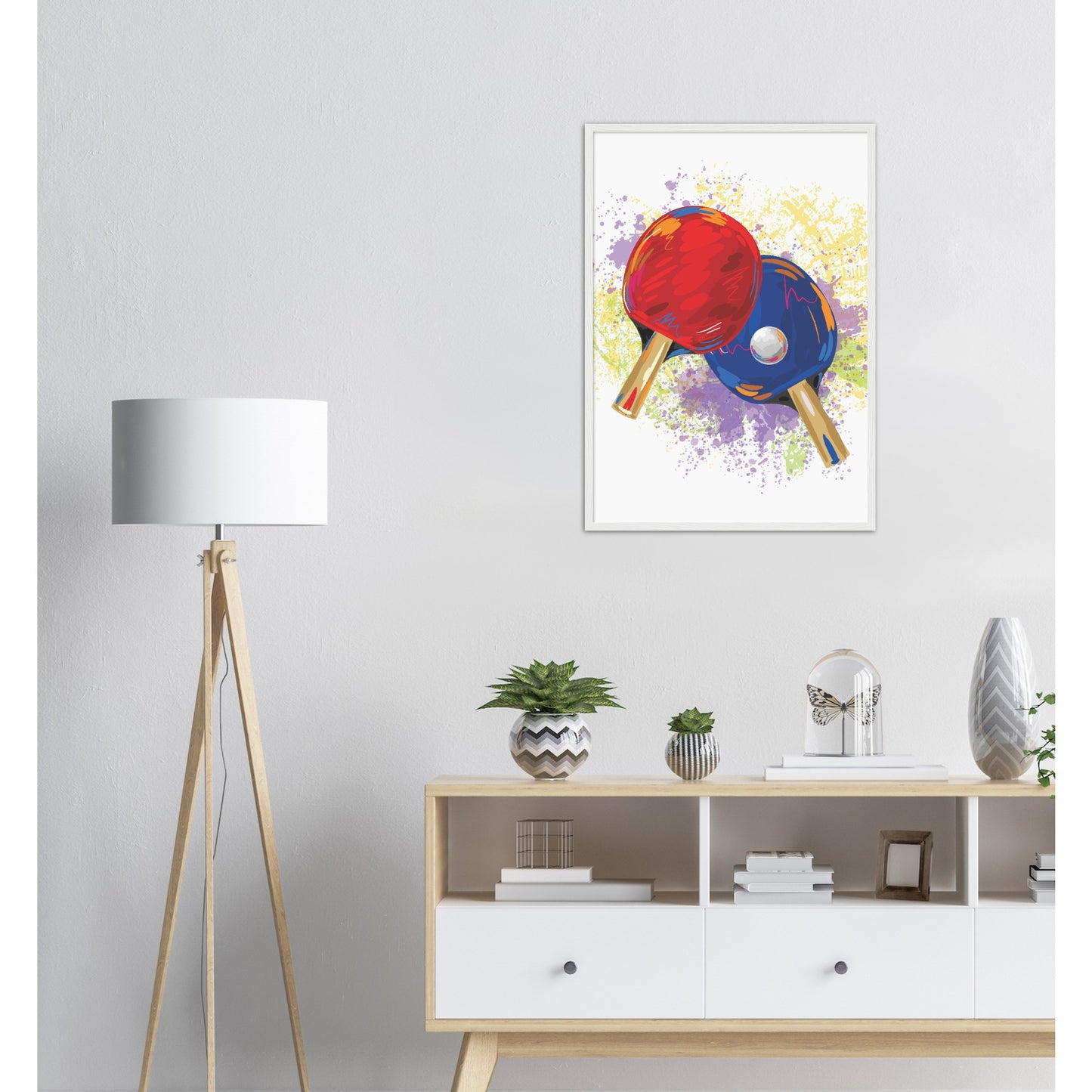 Color Splash Poster - Table tennis Wall art