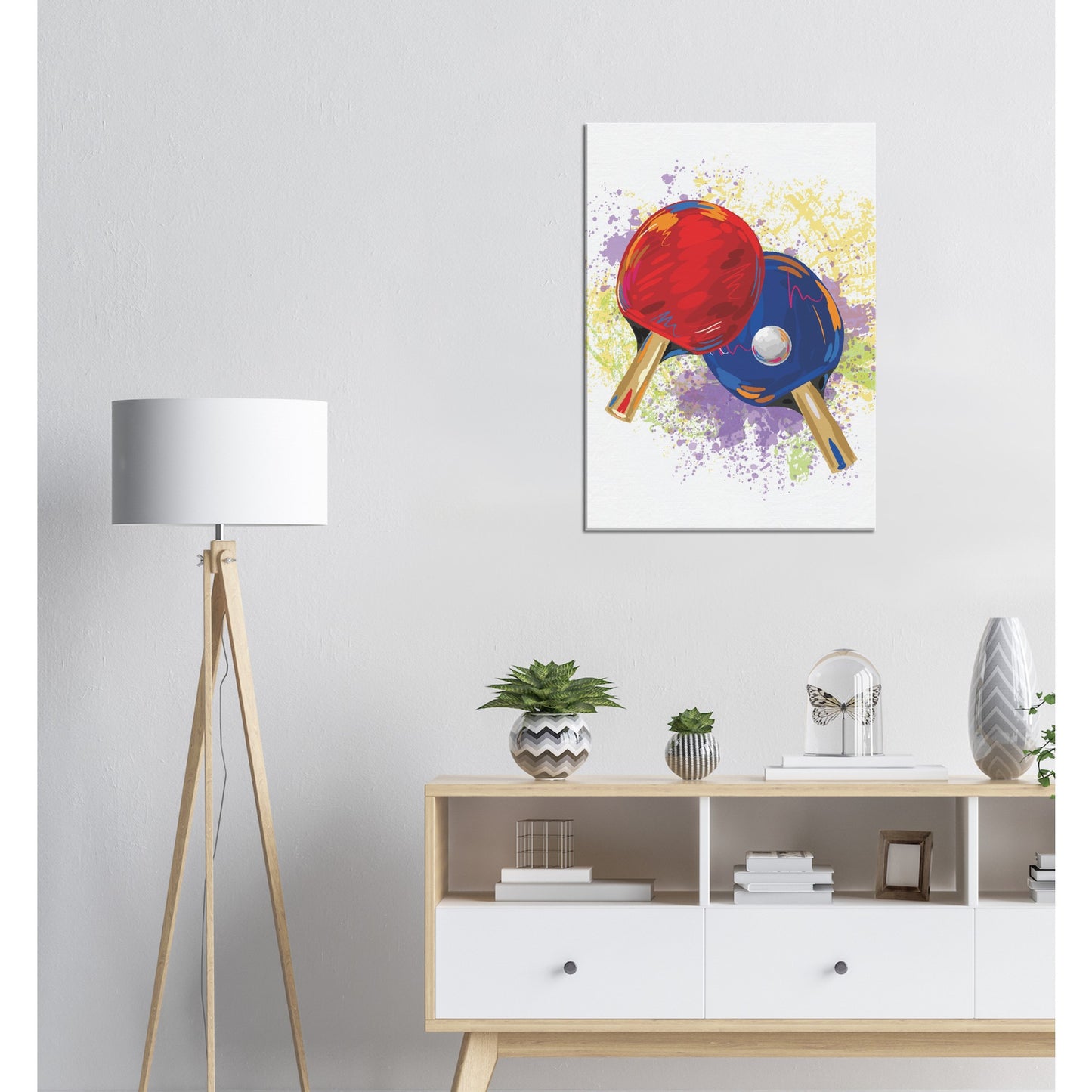 Color Splash Poster - Table tennis Wall art