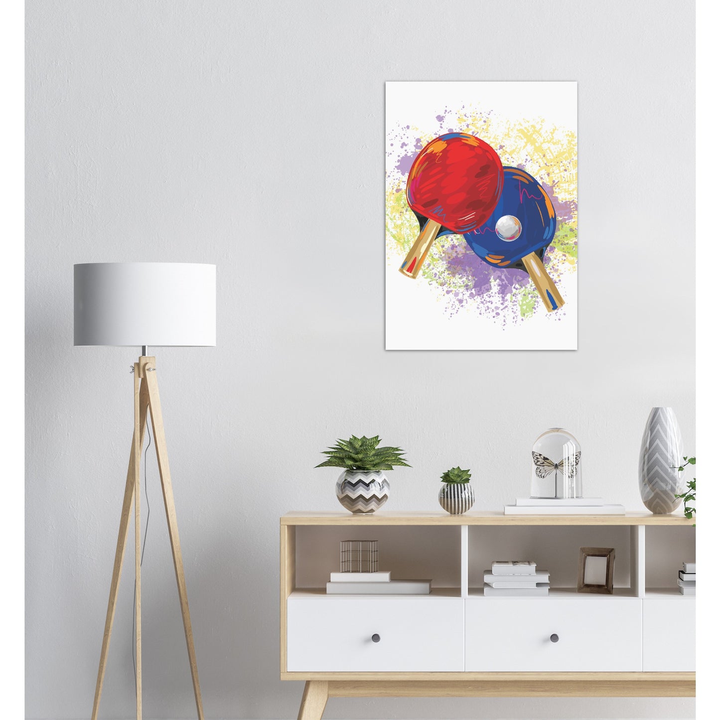 Color Splash Poster - Table tennis Wall art