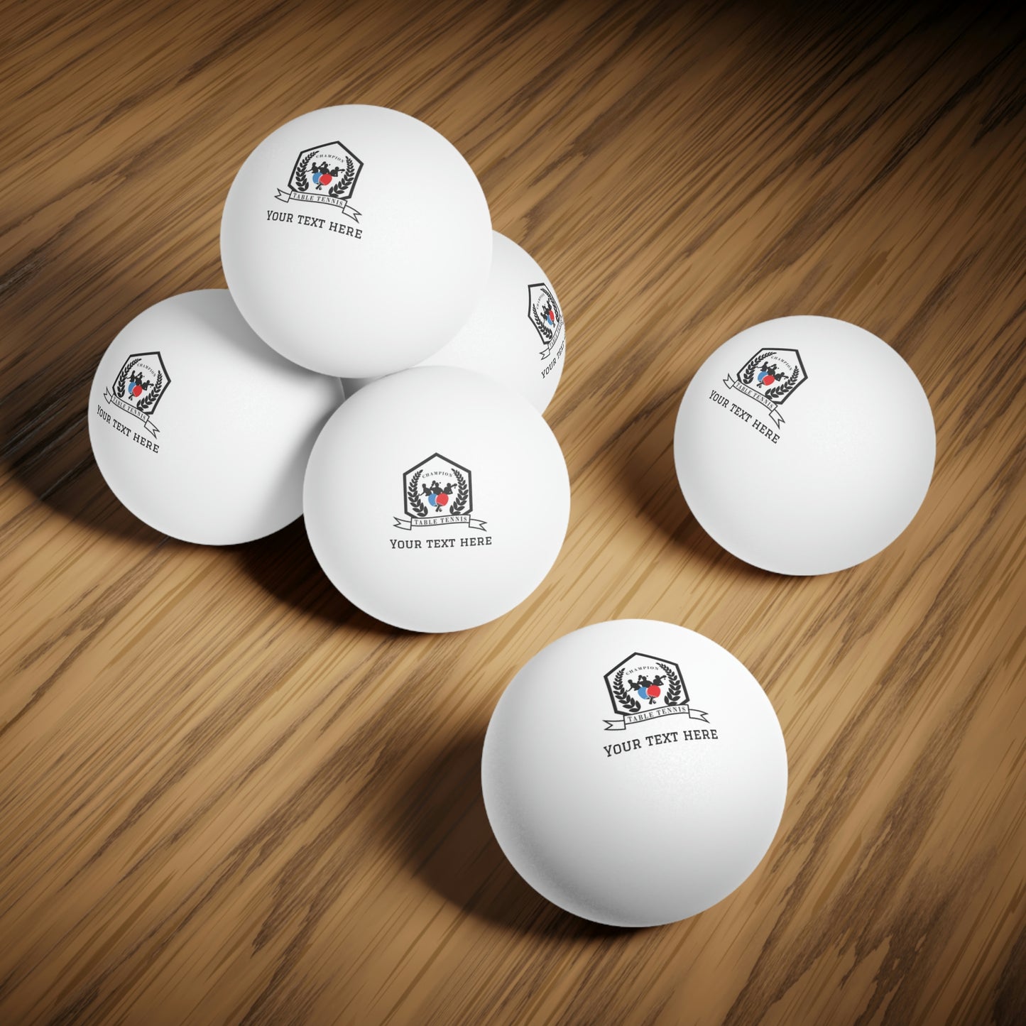 Ping Pong Balls, Add custom text, personalized table tennis balls, 6 pcs