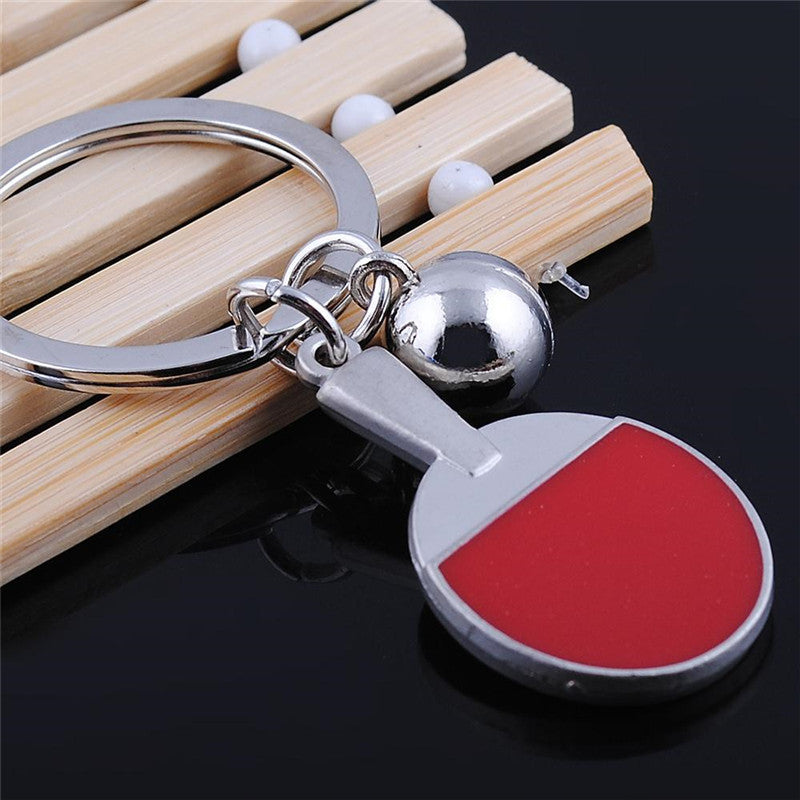 Table Tennis Racket-shaped Keychain Souvenir