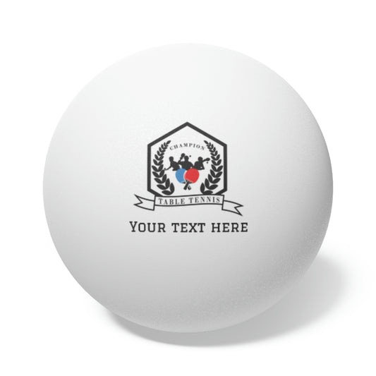 Ping Pong Balls, Add custom text, personalized table tennis balls, 6 pcs