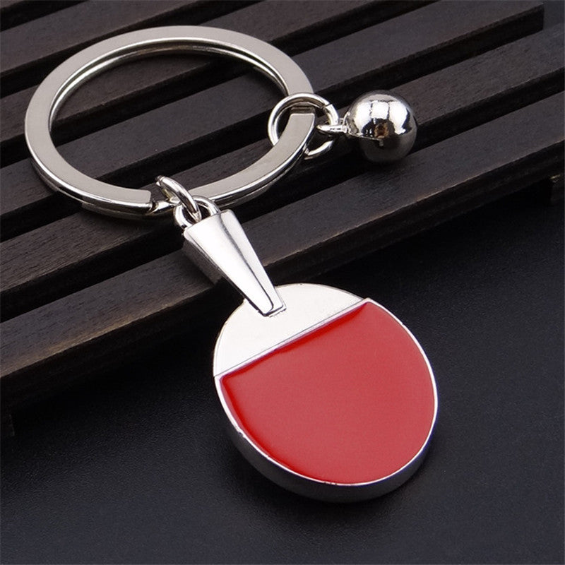 Table Tennis Racket-shaped Keychain Souvenir