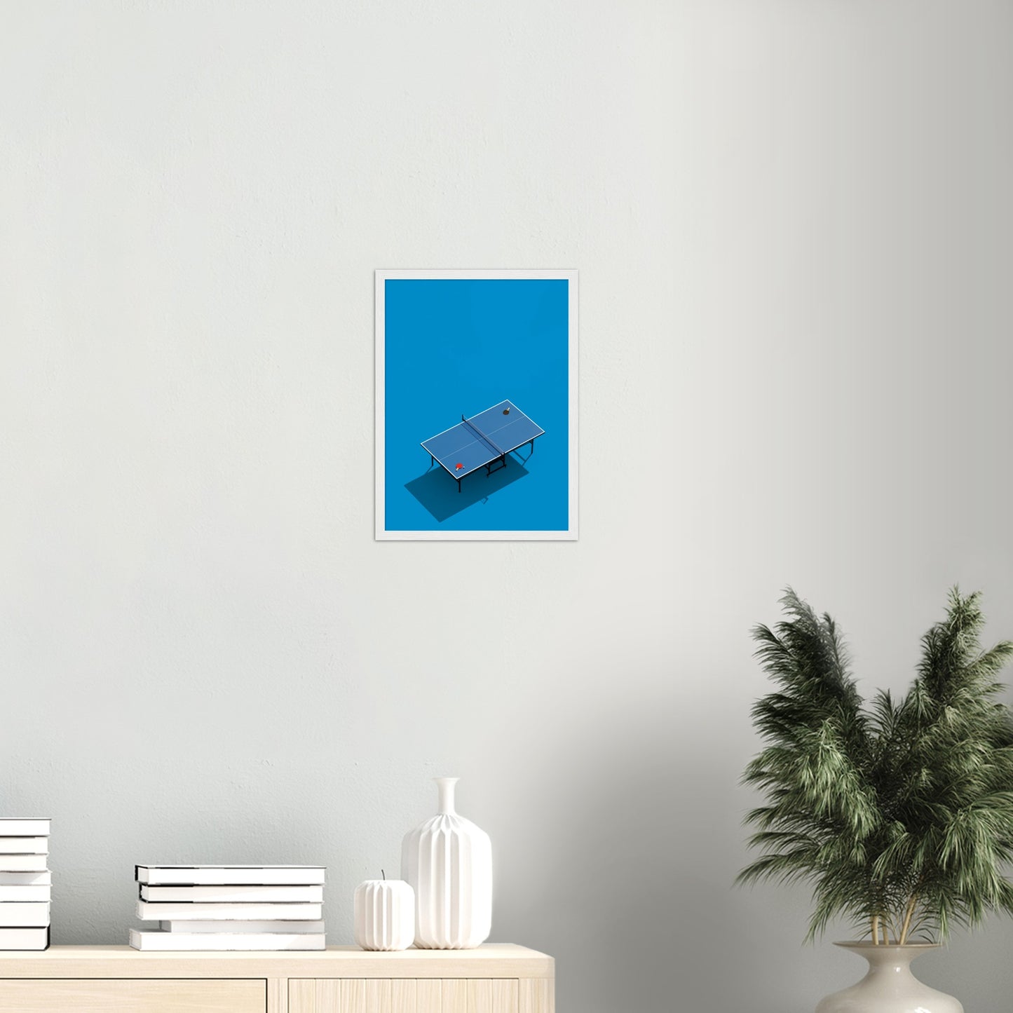 Minimalistic Art Poster - Table tennis Wall Art - Vertical