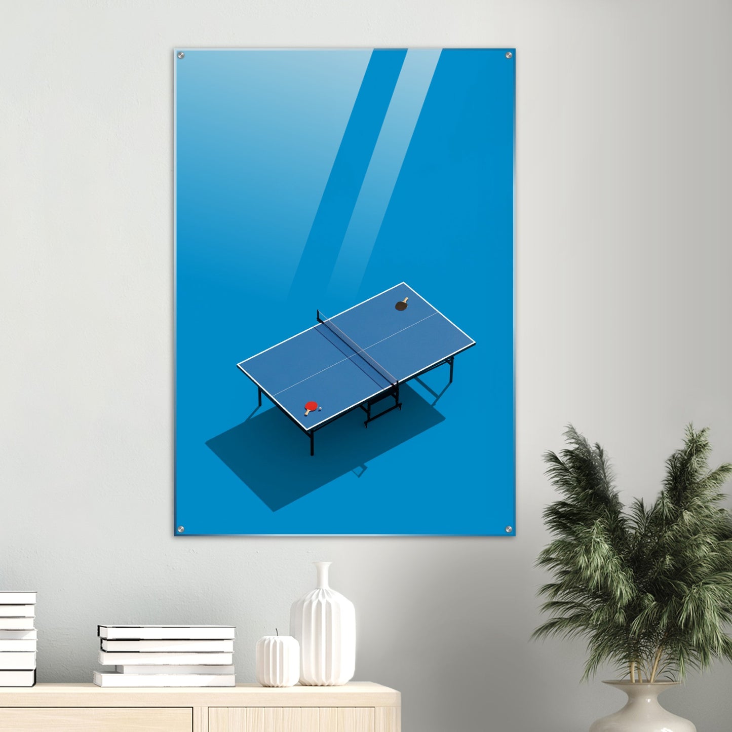 Minimalistic Art Poster - Table tennis Wall Art - Vertical