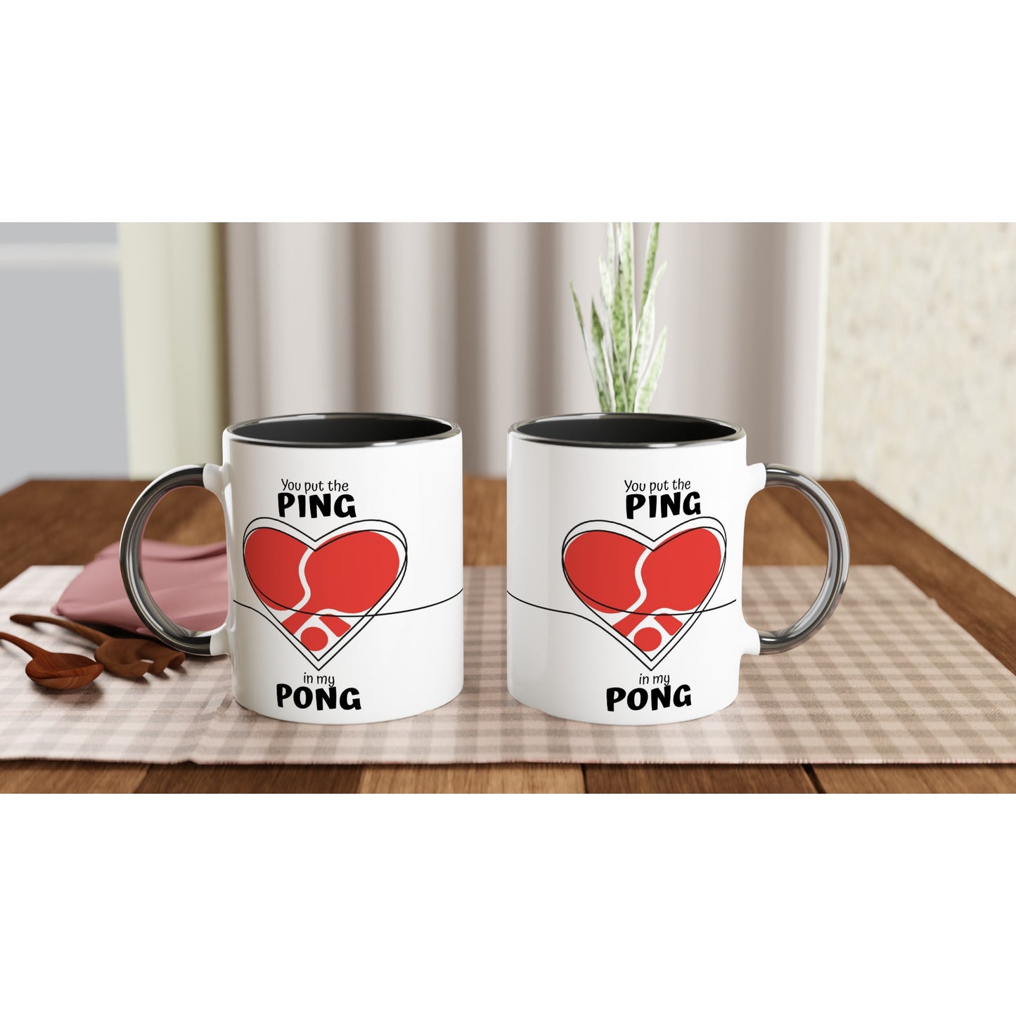 Valentine's mug - Ping pong gift - Table tennis mug