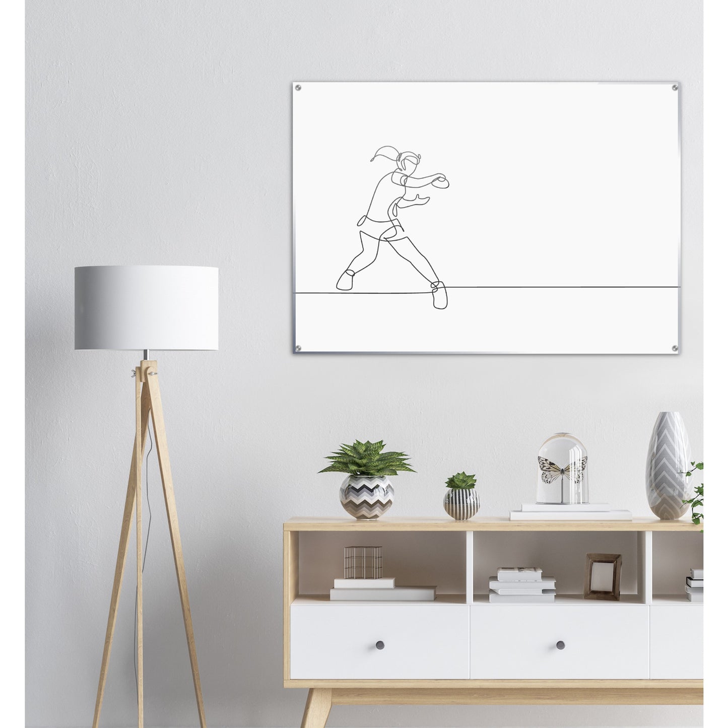 Line Art Poster - Table Tennis - Women's Champion