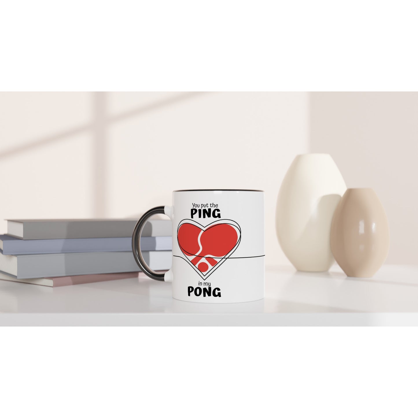 Valentine's mug - Ping pong gift - Table tennis mug