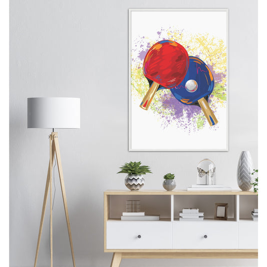 Color Splash Poster - Table tennis Wall art