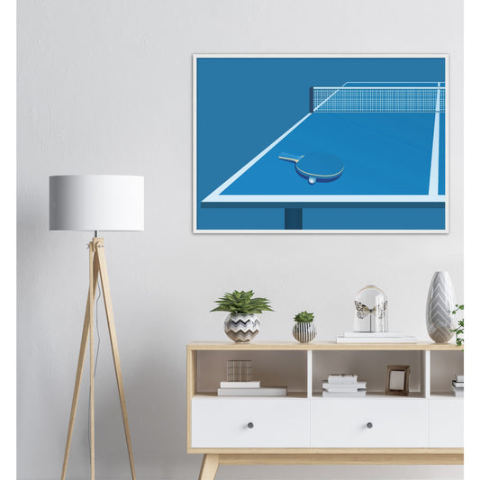 Minimalistic Art Poster - Table tennis Wall Art - Horizontal