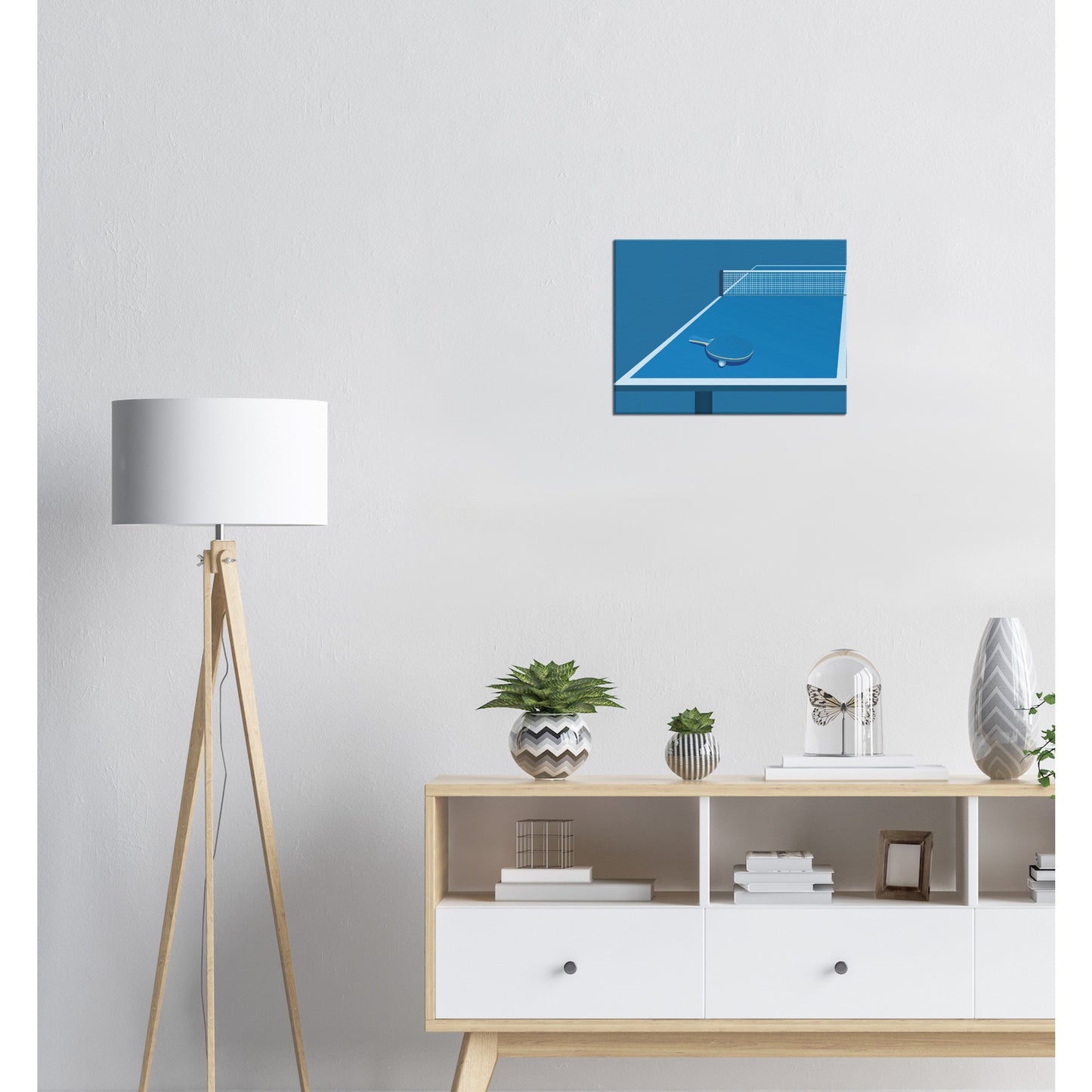 Minimalistic Art Poster - Table tennis Wall Art - Horizontal