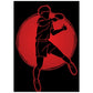 Table Tennis Poster - Jumping player silhouette