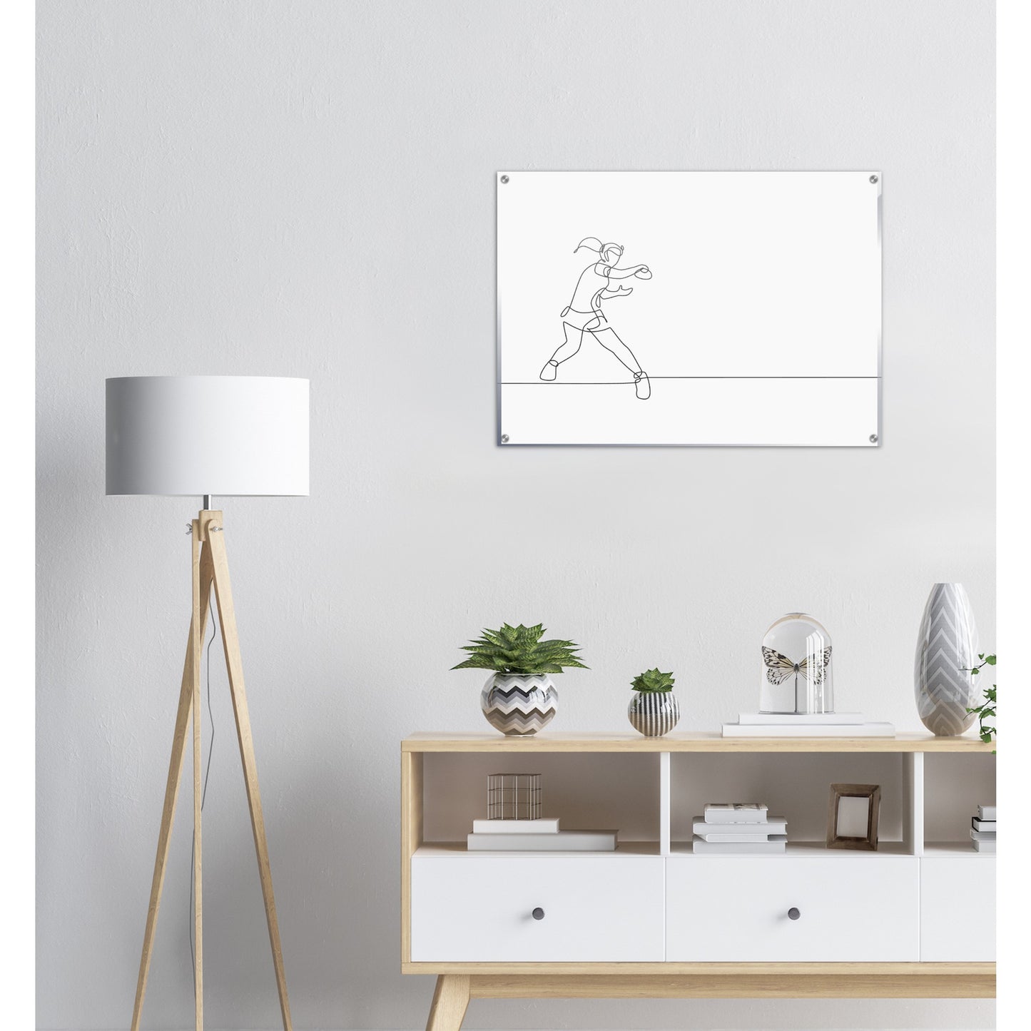 Line Art Poster - Table Tennis - Women's Champion