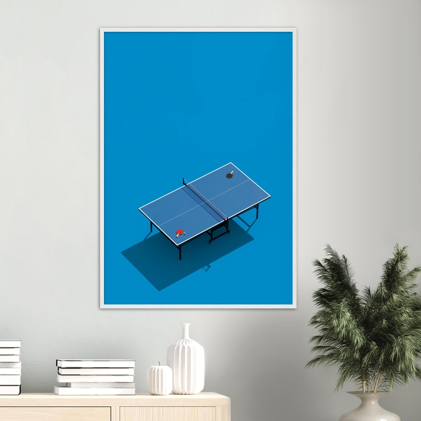 Minimalistic Art Poster - Table tennis Wall Art - Vertical