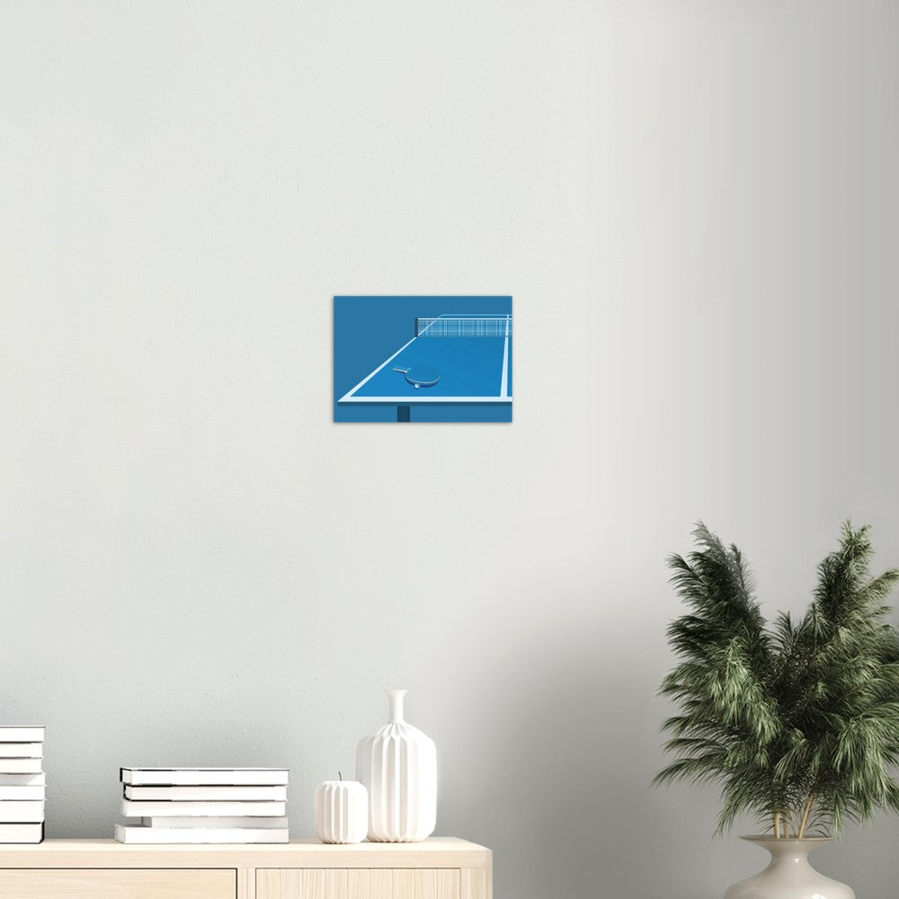 Minimalistic Art Poster - Table tennis Wall Art - Horizontal