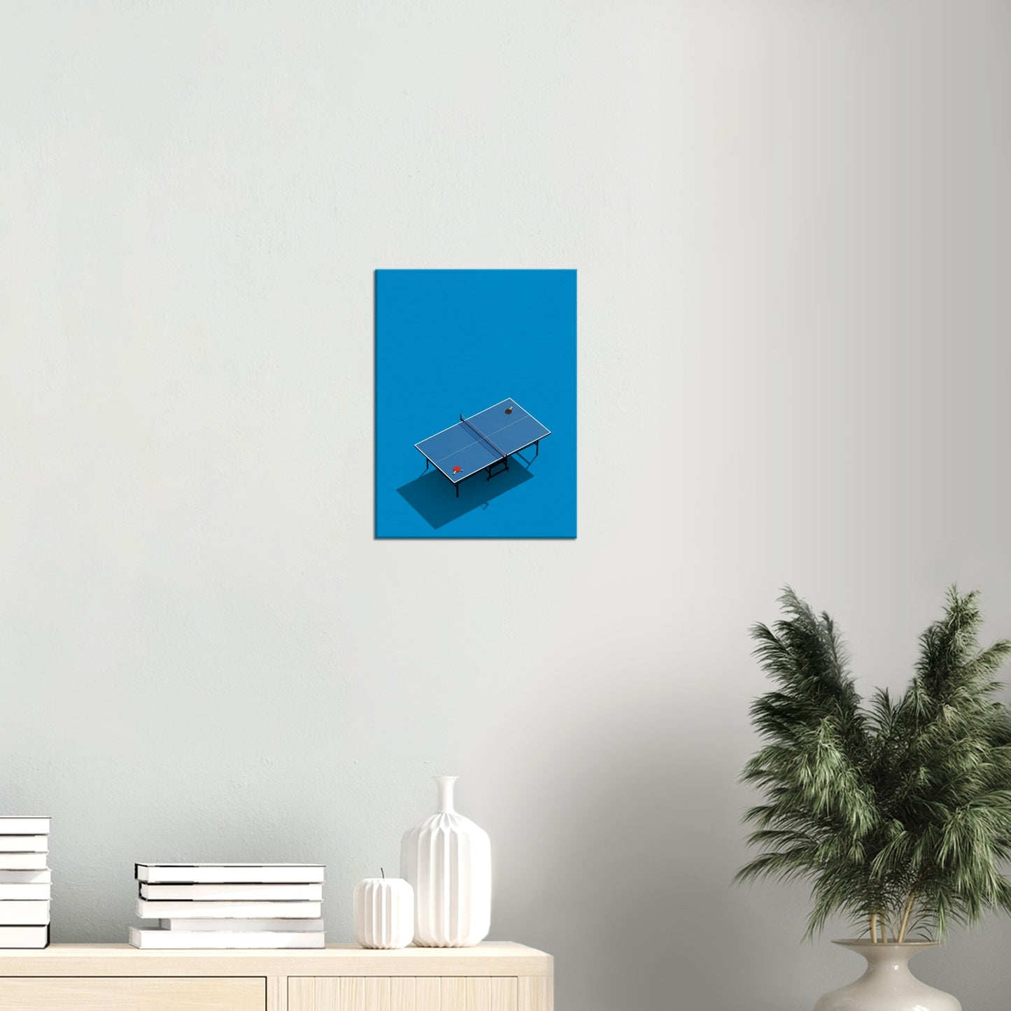 Minimalistic Art Poster - Table tennis Wall Art - Vertical