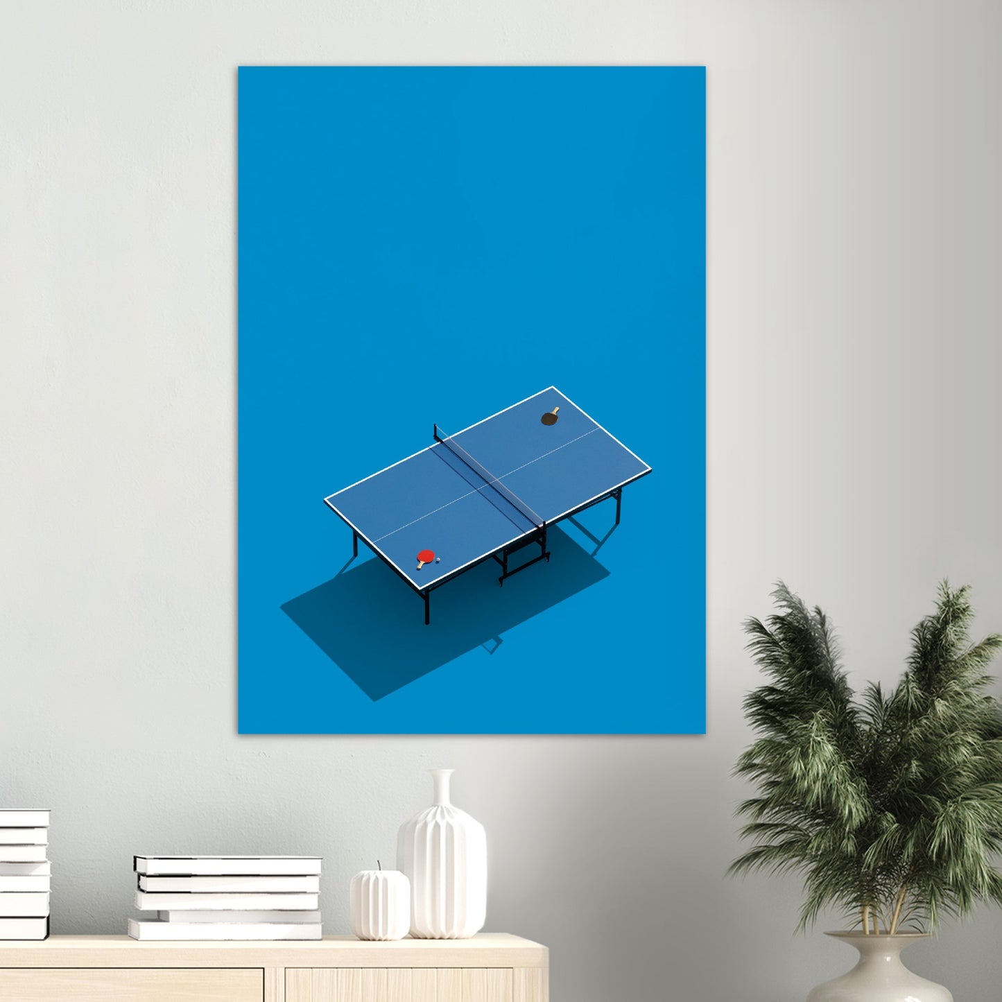 Minimalistic Art Poster - Table tennis Wall Art - Vertical