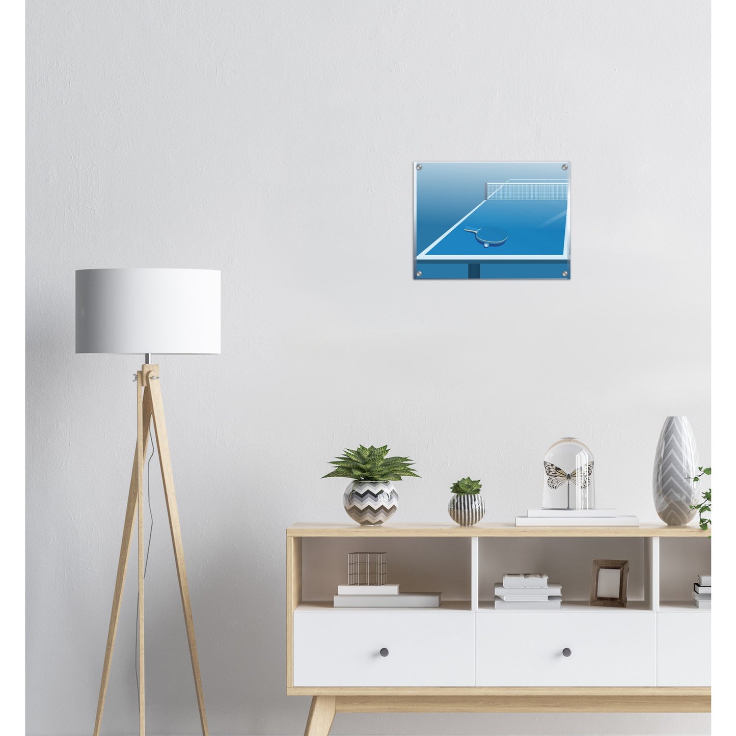 Minimalistic Art Poster - Table tennis Wall Art - Horizontal