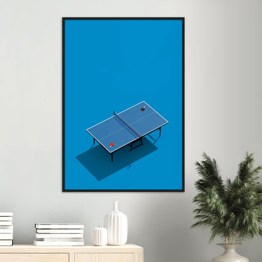 Minimalistic Art Poster - Table tennis Wall Art - Vertical