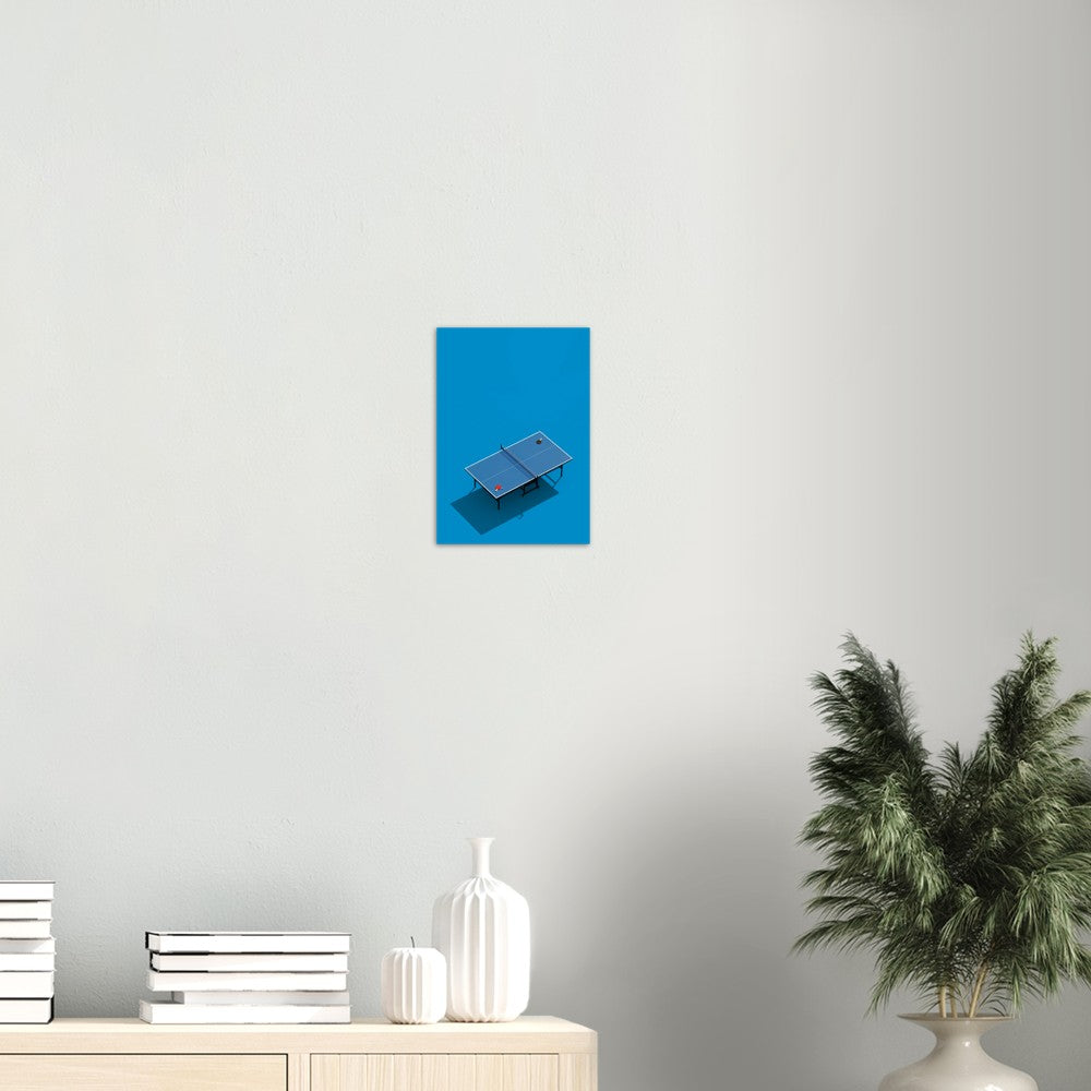 Minimalistic Art Poster - Table tennis Wall Art - Vertical