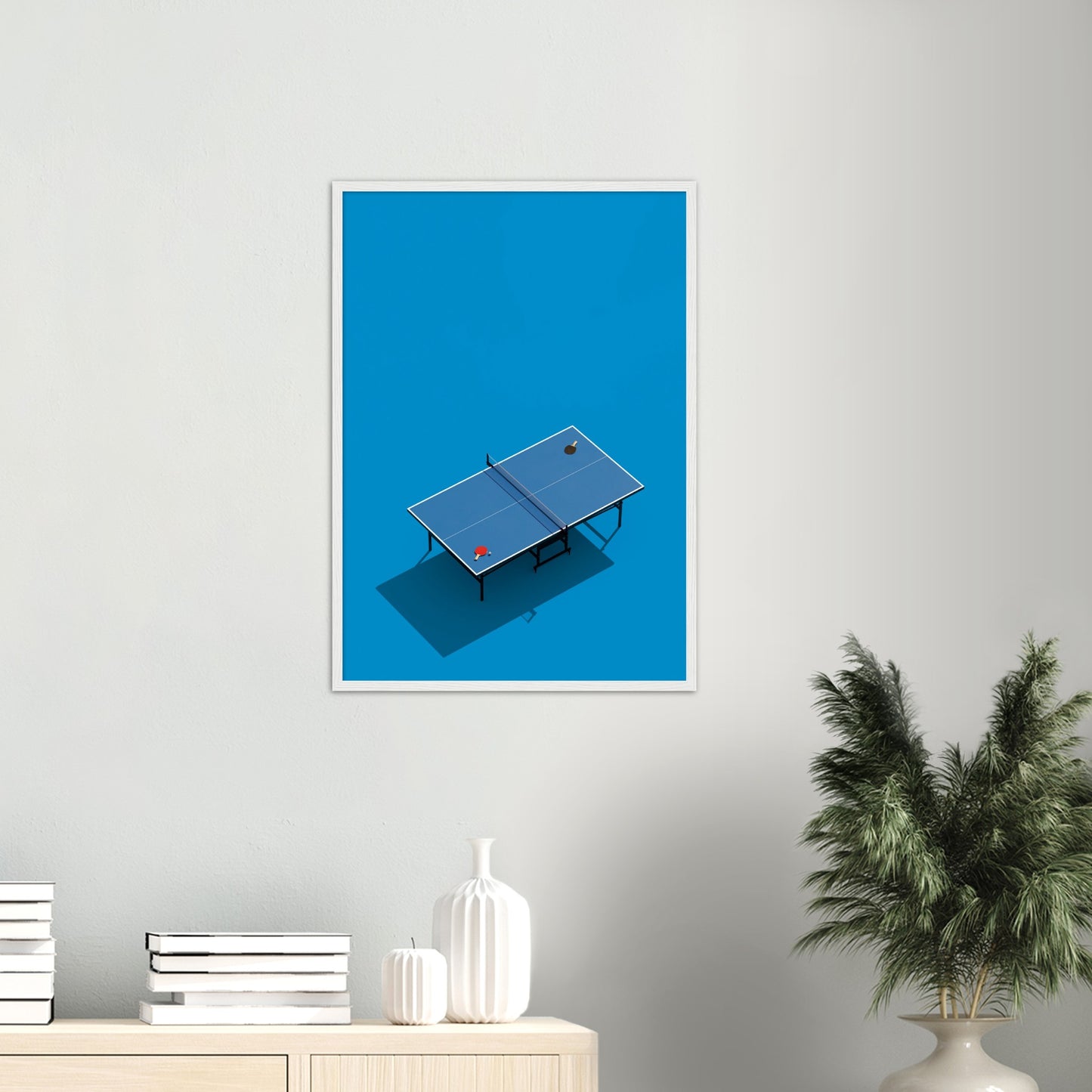 Minimalistic Art Poster - Table tennis Wall Art - Vertical