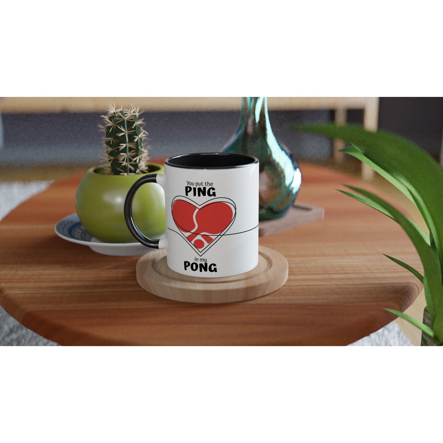 Valentine's mug - Ping pong gift - Table tennis mug