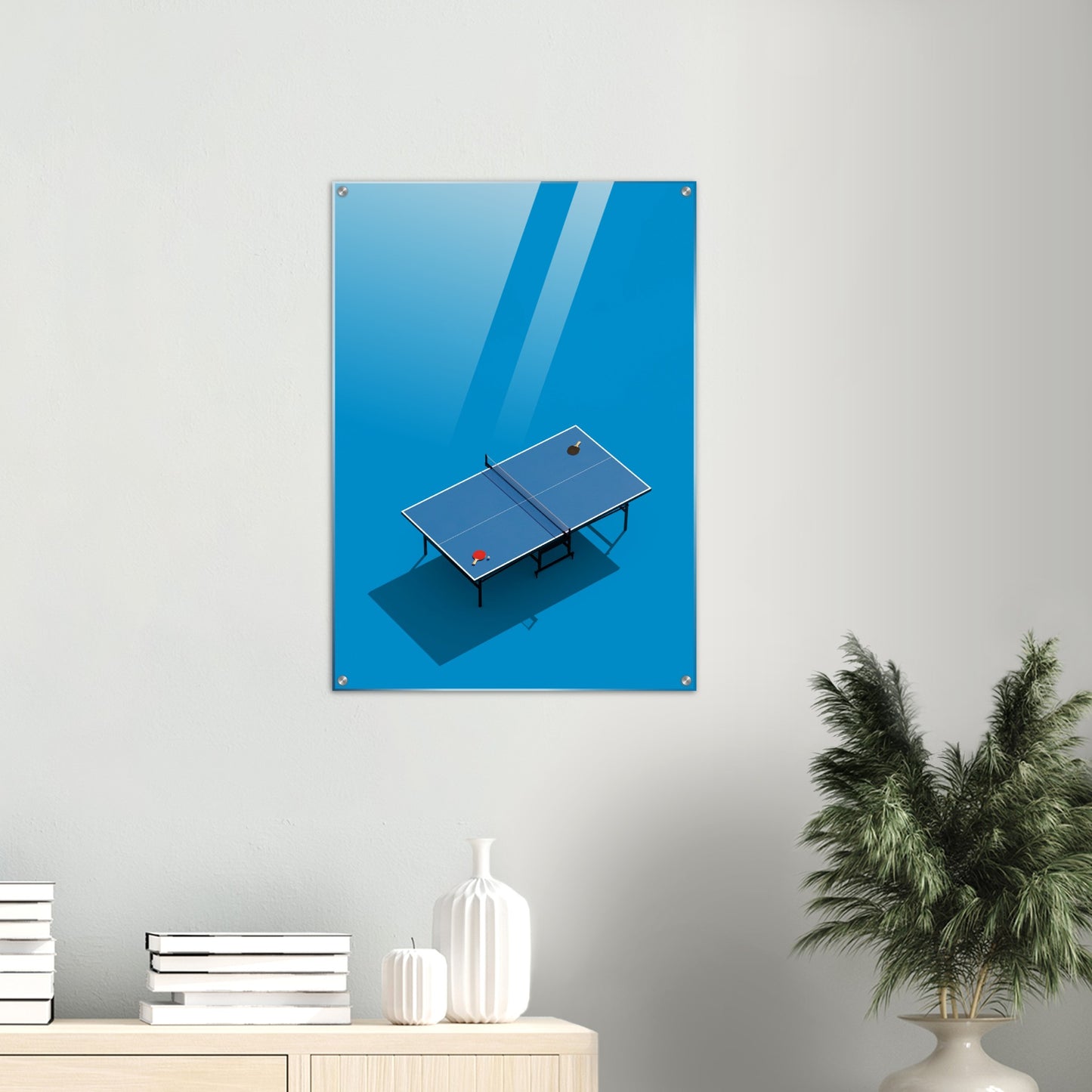 Minimalistic Art Poster - Table tennis Wall Art - Vertical