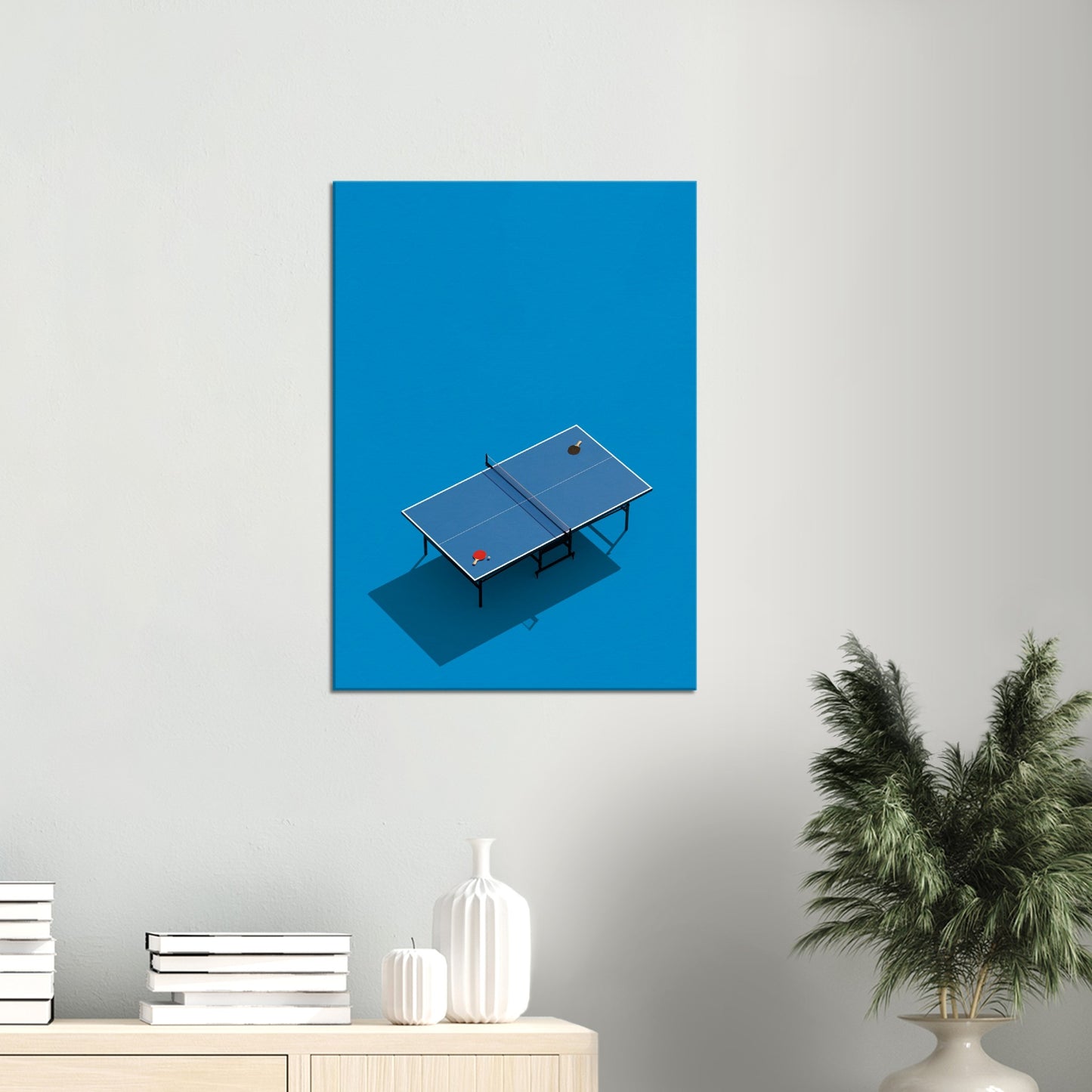 Minimalistic Art Poster - Table tennis Wall Art - Vertical