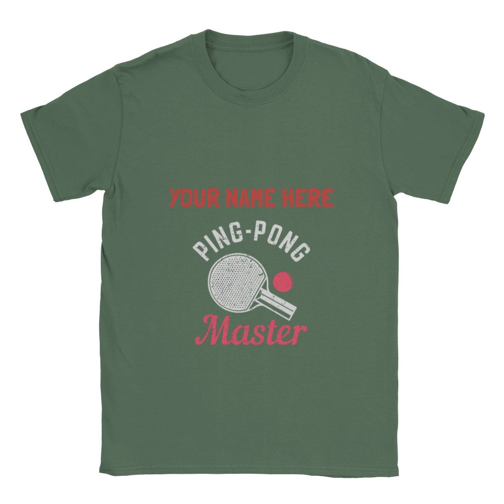 Funny, Personalizable T-Shirt - Unisex - Ping pong master