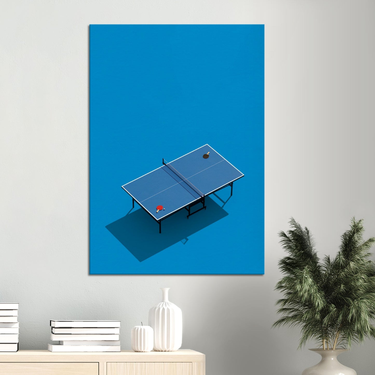 Minimalistic Art Poster - Table tennis Wall Art - Vertical