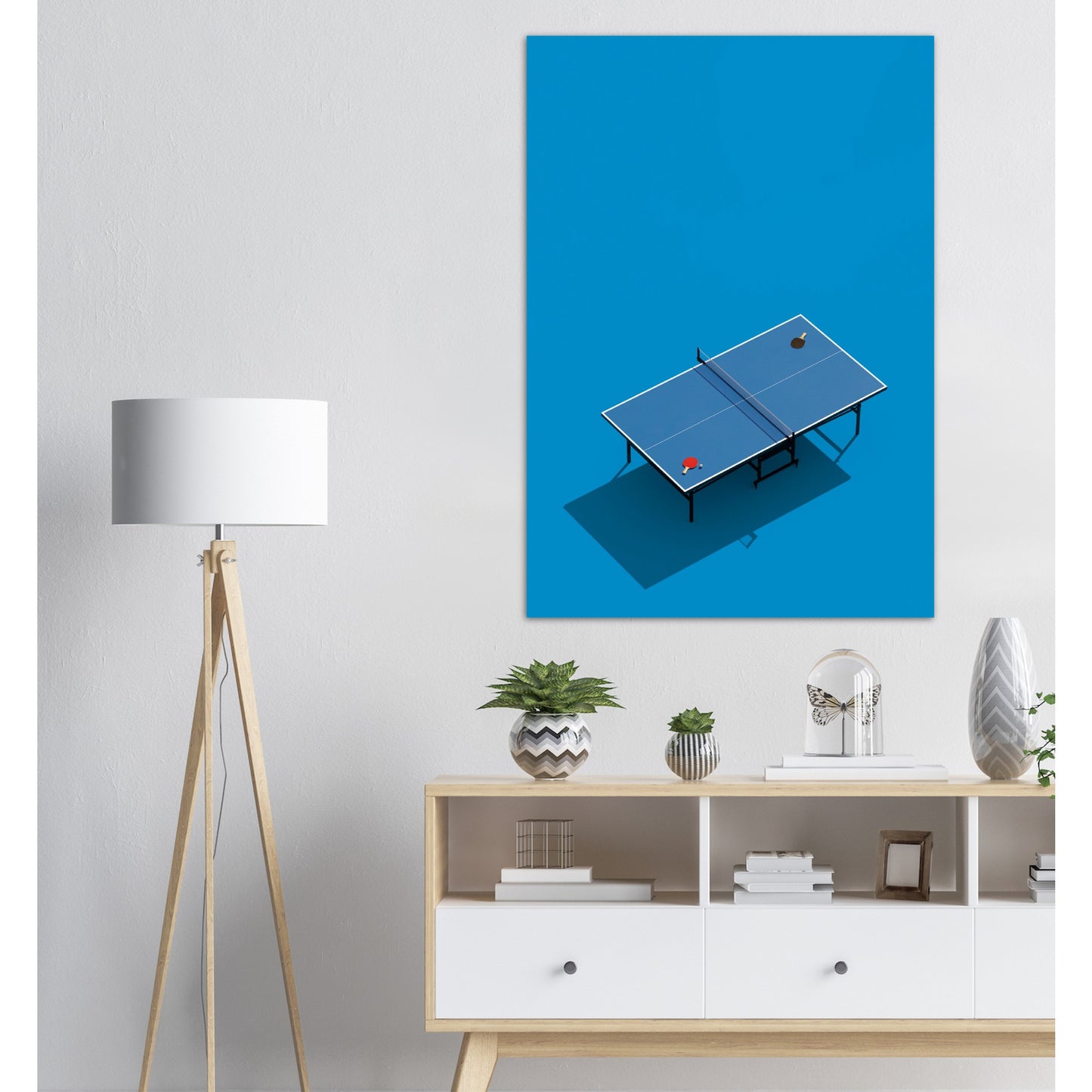 Minimalistic Art Poster - Table tennis Wall Art - Vertical